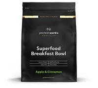 Protein Works Bol de petit-déjeuner en super-aliments | Petit déjeuner naturel et nutritif | Pomme et cannelle | 1,2 kg