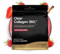 Protein Works | Clear Collagen 360 - Gold, Explosion de Fruits Rouges, 480g | Poudre de Collagène, Peptides Type 1 & 3, Vitamine C, Zinc, Sélénium, Soutien Articulations & Os, 32 Portions