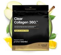 Protein Works | Clear Collagen 360 - GOLD Innovation, Poudre de Collagène, Peptides Type 1 & 3, Vitamine C, Zinc, Sélénium, Soutien Articulations & Os, Pomme & Citron, 32 Portions, 480g