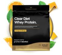 Protein Works | Clear Diet Whey Protein - Gold, Orange & Mangue, 500g | Isolat de Whey Hydrolysé, Poudre de Whey, Ultra Pur, Vitamines B6 & B12, Boisson Protéinée Rafraîchissante, 20 Portions