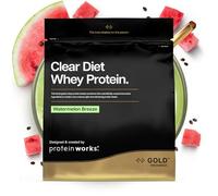 Protein Works | Clear Diet Whey Protein - Gold, Pastèque, 1kg | Isolat de Whey Hydrolysé, Poudre de Whey, Ultra Pur, Vitamines B6 & B12, Boisson Protéinée Rafraîchissante, 40 Portions