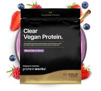 Protein Works | Clear Vegan Protein - GOLD Innovation, Protéine de Pois Hydrolysée, Boisson Protéinée Rafraîchissante, Faible en Sucre, Sans Gras, Mélange de Baies, 18 Portions, 270g