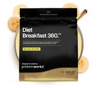 Protein Works | Diet Breakfast 360 - Gold, Banane Onctueuse, 2kg | Shake Substitut de Repas, Petit-Déjeuner, Avec Caféine, Extrait de Thé Vert, Yerba Mate, 24 Vitamines & Minéraux, 36 Portions