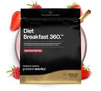 Protein Works | Diet Breakfast 360 - Gold, Fruits des Bois, 2kg | Shake Substitut de Repas, Petit-Déjeuner, Avec Caféine, Extrait de Thé Vert, Yerba Mate, 24 Vitamines & Minéraux, 36 Portions