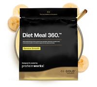 Protein Works | Diet Meal 360 - Gold, Banane Onctueuse, 7 Repas, 500g | Shake Substitut de Repas, Riche en Protéines, 24 Vitamines & Minéraux, Oméga 3, Électrolytes, Inuline, Sans préparation