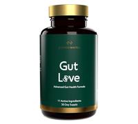 Protein Works | Gut Love, 11 Actifs, Végan, 60 Capsules | Scientifiquement Prouvé, Prébiotiques, Probiotiques, 4 Enzymes Digestives, Gingembre, 3 milliards UFC/dose
