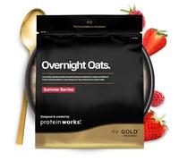 Protein Works | Overnight Oats - Gold, Fruits des Bois, 500g | Petit-Déjeuner High-Protein, Chia & Graines de Lin, Soutient Perte de Poids, Faible Sucre, 7 Portions