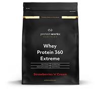 Protein Works - Protéine Whey 360 Extrême | Premium Whey Shake | Apport protéinés | Protéines haut de gamme | 17 Servings | Fraises à la Crème | 600g
