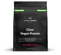 Protein Works - Protéines végétaliennes claires, boisson rafraîchissante à haute teneur en protéines, 18 shakes, baies mélangées, 270 g