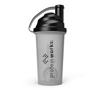 Protein Works | Shaker Extreme 360, Bouteille Claire 700 ml avec Boule Mix, Étanche & Résistant, Couvercle à Vis, Fermeture Sécurisée, Échelle de Mesure
