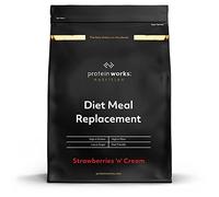 Protein Works - Substitut De Repas Diététique | Shake Repas 250 Calories | Perte de poids | Healthy diet | 7 Servings | Fraises à la Crème | 500g
