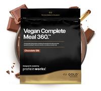 Protein Works | Vegan Complete Meal 360 - GOLD Innovation, Shake Sostitutif Repas Vegan Primé, Ingrédients Végétaux Premium, Vitamines & Minéraux, Chocolat Onctueux, 10 Repas, 1kg