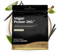 Protein Works | Vegan Protein 360 - GOLD Innovation, Protéine Végane, Mélange Multi-Protéines Premium 100% Végétal, Shake Faible en Gras & Calories, Crème Vanillée, 66 Portions, 2 kg