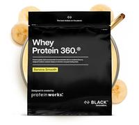 Protein Works | Whey Protein 360 - Black, Banane Onctueuse, 1.2kg | Whey Protéine en Poudre Qualité Premium, Mélange Tri-Protéines, Sans Sucres Ajoutés, Acides Aminés Complets, 40 Portions