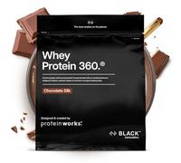 Protein Works | Whey Protein 360 - Black, Chocolat Onctueux, 1.2kg | Whey Protéine en Poudre Qualité Premium, Mélange Tri-Protéines, Sans Sucres Ajoutés, Acides Aminés Complets, 40 Portions