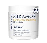 Proteine Cheveux, Masque Cheveux Secs et AbiméS, Texture Ultra LéGèRe, Soin RéParateur, Nourrissant et Fortifiant Pour Les Cheveux, Proteine de Soie Cheveux et SéRicine, Parfum Doux, 500 ml (Laiteux)