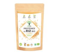 Protéine De Riz Bio - Bioptimal - 80% De Protéines - 12% De Bcaa - Energie Sport Musculation - Poudre De Riz Brun Germé - 100% Pur - Whey Végétale - Conditionné En France - Certifié Ecocert - 500g?