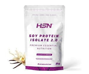 Protéine de Soja de HSN | Protéine Végétalienne | Soy Isolate Protein | Sans Gluten, Sans Cholestérol, Sans Lactose, Saveur Vainille, 2Kg