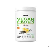 Weider Vegan Protein (750g) Goût Vanille. Protéines 100% Vegetal 23g/dose, Pois (Isolat Pisane) & Riz. Avec Vitamine B12 & Stevia. Sans Gluten, Sans Sucre. Emballage 50% Recyclé, 100% Recyclable