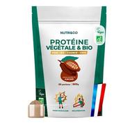 Protéine Végétale BIO - Pois, Riz, Chia & Courge - Alternative à la Whey - Riche en BCAA - Saveur Cacao - 500g Vegan - Nutri&Co