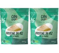 Protéines de Riz en Poudre Bio - 1 Kg. Proteines Vegetales et Vegan. Proteine Sans Lactose Gluten et OGM 100% Naturelle. Source de Protéine Végan et Vegetale. (Lot de 2)
