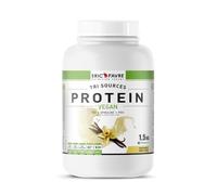 PROTEINES VEGAN TRI-SOURCE - Protéines Végétales Vegan Savoureuses Pour le Développement Musculaire - Riz Spiruline Pois - Assimilable Rapidement - 1,5 Kg - Laboratoire Français, Eric Favre (Vanille)