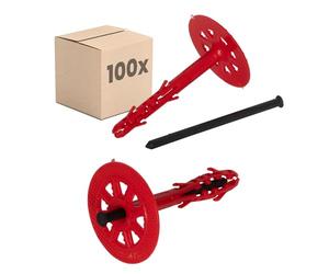 PROTEKTOR 100x Cheville isolation avec clou plastique, kit Ø10 x 180mm