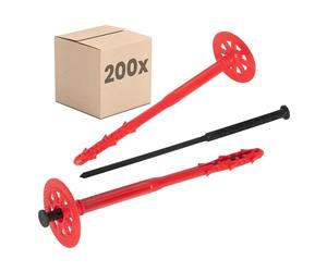 PROTEKTOR 200x Cheville isolation avec clou plastique Ø10 x 200mm