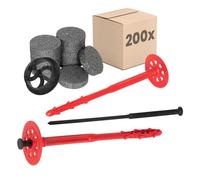 PROTEKTOR 200x Cheville isolation avec clou plastique Ø10 x 240mm