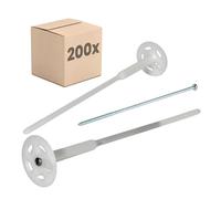 PROTEKTOR 200x Chevilles d'isolation ITE Ø8x300mm pour la fixation façade isolation