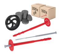 PROTEKTOR Chevilles pour matériaux isolants avec clou en acier