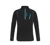 T-shirt Protest Humans Half Zip à manches longues noir bleu - XL