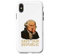 Protestation Facepalm de George Washington pour sauver notre République Coque pour iPhone X/XS