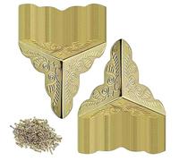 Protezioni Angolari Decorative - Set de 100 Pezzi en métal antipoussière Stile rétro, Angoli per Scatole, Cassetti et Mobili, Struttura Robusta et Finitura Antica | Perfette per Restauro, Fai-da-te