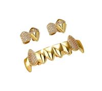 Prothèse anatomique de vampires pour les amateurs de cosplay et les fêtes à thème d'horreur - Accessoire de costume de vampire en cuivre