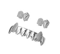 Prothèse anatomique de vampires pour les amateurs de cosplay et les fêtes à thème d'horreur - Accessoire de costume de vampire en cuivre