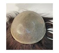 Prothèse capillaire masculine pour homme, nœud invisible, 0,12 à 0,14 mm, base en polyuréthane, touche pour homme, densité 110 %, cheveux humains, Haripieces, système de remplacement de cheveux pour