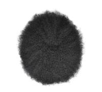 Prothèse capillaire Remy pour homme 4 mm-25 m Peau Full PU Afro Curl Postiche Prothèse capillaire Remy Cheveux humains 15,2 cm 8 x 10#130#4 mm Wave