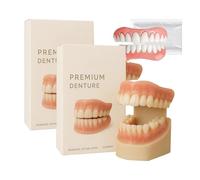 Prothèse de qualité supérieure, ensemble de prothèses en silicone souple, kit de réparation de prothèses pour hommes et femmes, kit de prothèses supérieures et inférieures (2 set)