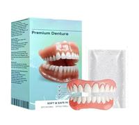 Prothèses dentaires complètes personnalisées avancées, solution de prothèse dentaire complète flexible en silicone, prothèses dentaires supérieures et inférieures, souples et confortables (1pcs)