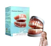 Prothèses dentaires complètes, solution flexible de nouvelle génération pour prothèses dentaires complètes, idéal pour les hommes et les femmes, doux et confortable (1pcs)