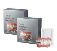 Prothèses dentaires en silicone, prothèses complètes personnalisées avancées, facettes dentaires temporaires, facettes à clipser pour le haut et le bas des dents (2pcs)