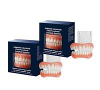 Prothèses dentaires fonctionnelles adaptables,ensemble de prothèses dentaires en silicone multifonctionnelles,souples et confortables,en résine pour une bouche complète (2Pièce)