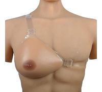 Prothèses mammaires en silicone, prothèse mammaire triangulaire fendue avec bretelle unique, bretelle réglable droite/gauche, adaptées aux patientes ayant subi une mastectomie ou atteintes(2X-Small)
