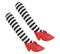 Prothétiques à rayures pour jambes à talons hauts - Accessoires effrayants - Jambes effrayantes - Fête photo - Légères - Faux décorations - Cadeaux d'Halloween - Membre O0d0