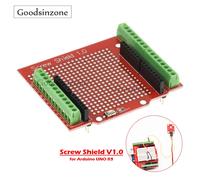Proto Screw Shield pour Arduino Uno R3 R4 - Carte d'extension de bornier pré-assemblée avec zone de prototypage Proto Screw Shield