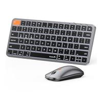 ProtoArc Clavier et souris Bluetooth compacts rétroéclairés pour Mac, KM90-A Clavier souris sans fil multi-appareils pour Mac, silencieux et rechargeable, pour MacBook Pro/Air, iPad - Gris sidéral
