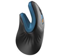 ProtoArc EM11 NL Souris ergonomique sans fil verticale rechargeable avec 3 connexions multi-appareils (Bluetooth ou USB), 3 DPI réglables pour ordinateur, iPad, Mac, Windows (bleu)