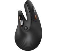 ProtoArc EM11 Pro Souris Ergonomique Verticale avec Défilement Latéral | pour Grandes Mains 19-21.5cm, Bouton Personnalisable, 7200DPI, 2 x Bluetooth + 2,4 G SUB, Rechargeable, Noir