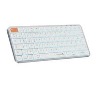 ProtoArc Retro Eclairé Clavier pour Mac Compact sans Fil, K90-A AZERTY Clavier Bluetooth, Multi-Appareils, Plat et Silencieuse, Rechargeable USB-C, Compatible avec MacBook Pro/Air, iPad, iPhone